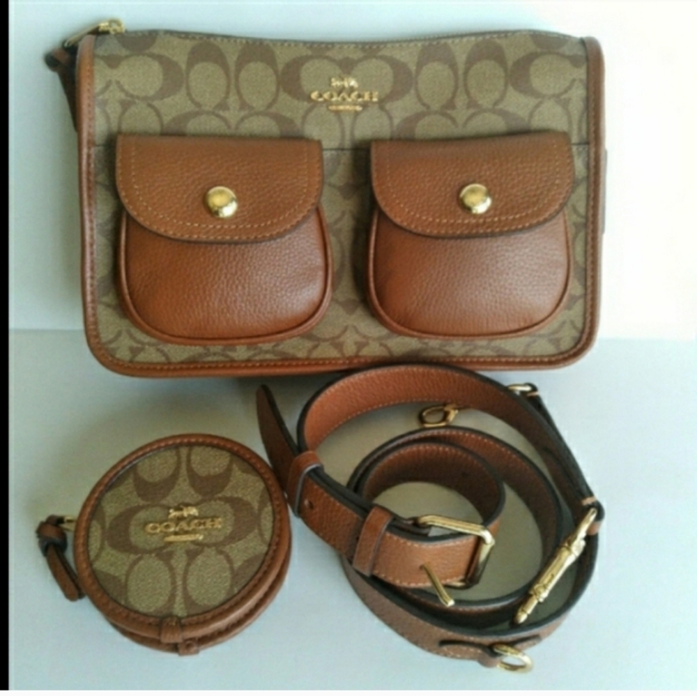 COACH BAG CROSSBODY SIGNATURE COLOR BLOCK NWOT - Picture 4 of 14